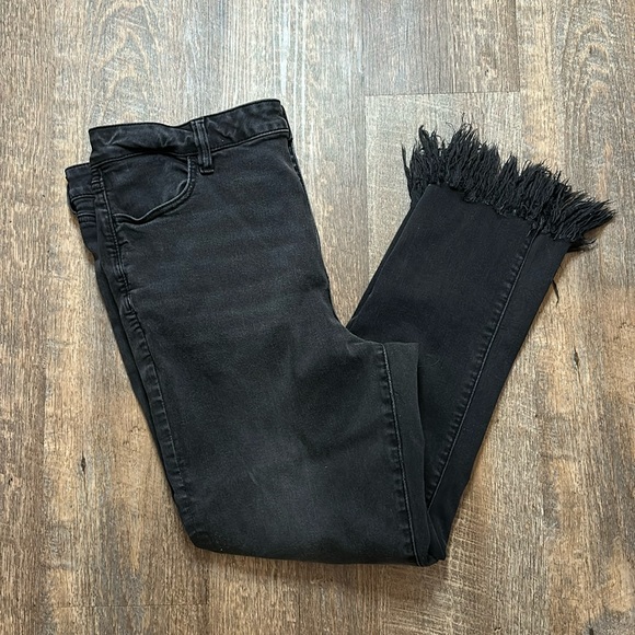 American Eagle Outfitters Denim - American Eagle Outfitters High-Rise Jegging Crop Sz 20 Long Frayed Hem Stretch